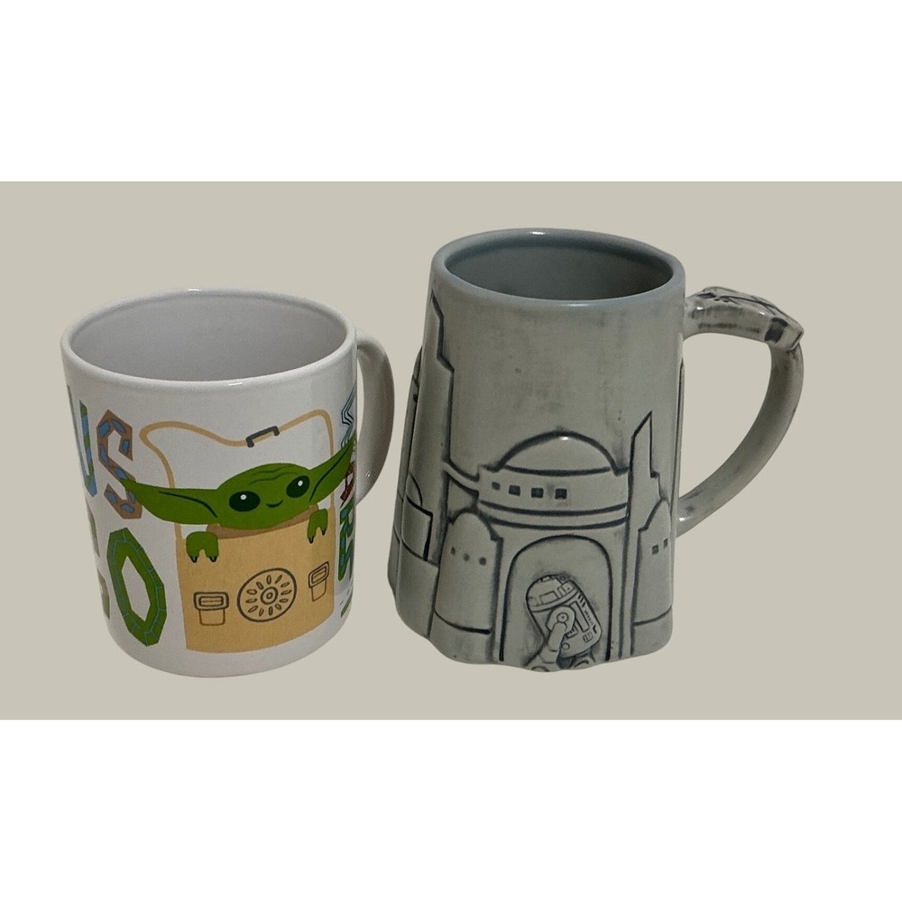 Star Wars Galaxy's Edge Mug Black Spire Outpost Millennium Falcon Gray Ceramic